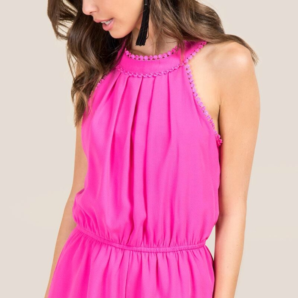 Hot pink romper